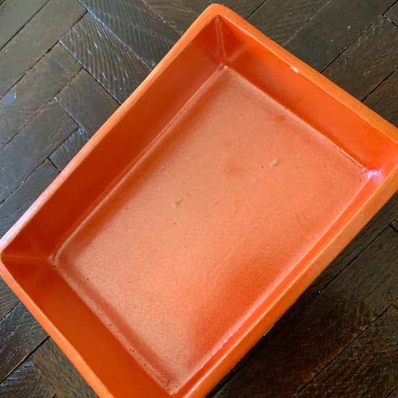 Unique Bitossi orange striped ceramic box with sticker MCM - Picture 4 of 11